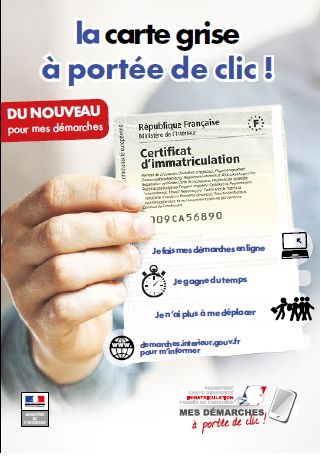 La carte grise à portée de clic ! La carte grise à portée de clic !