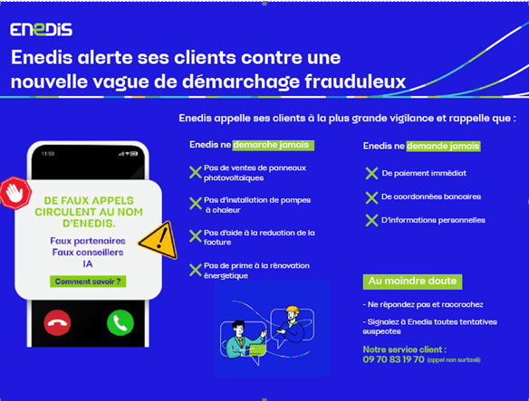 Démarchage frauduleux Enedis